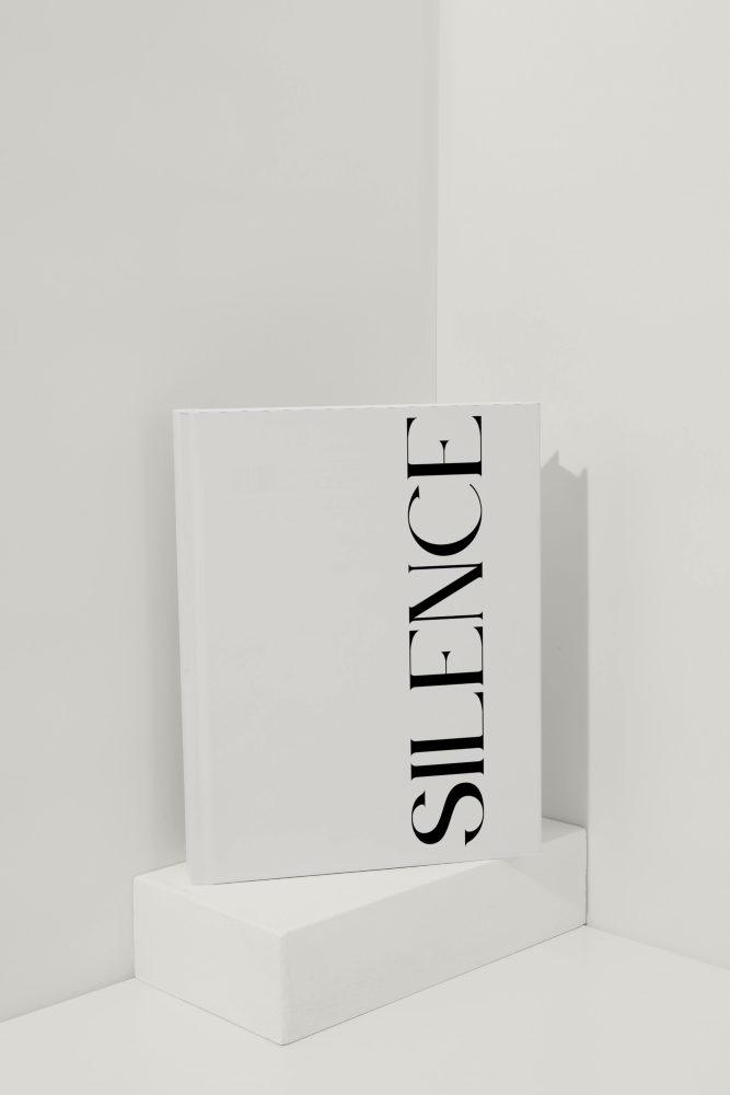 The “Silence” – Minimalist Blank Notebook